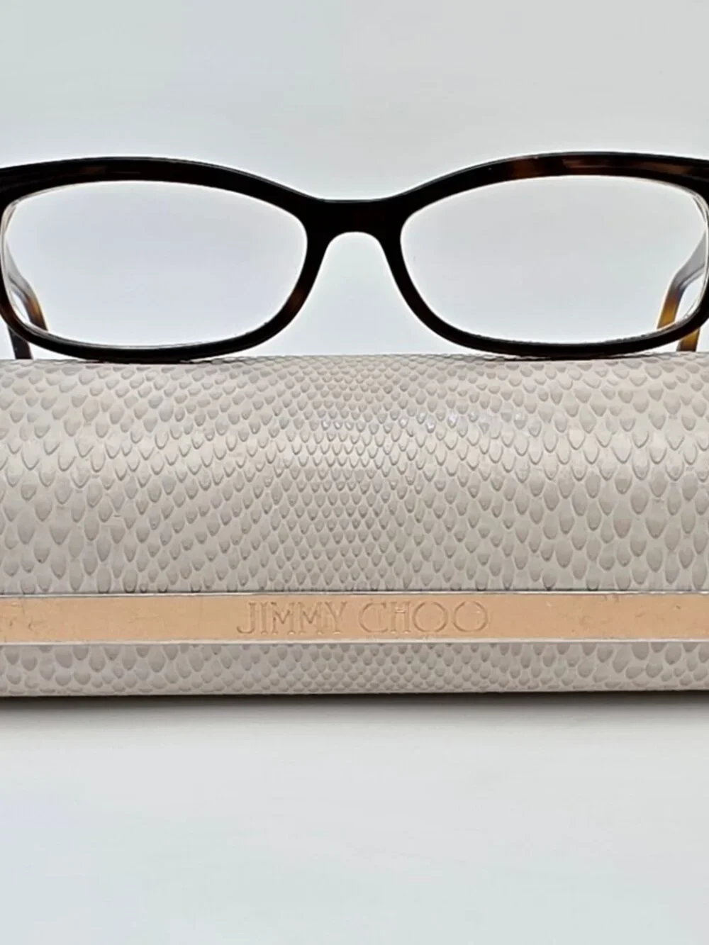 Jimmy Choo 148 Animal Havana Cat Eye Eyeglasses Frame w/ Flexhinge and Case 54mm